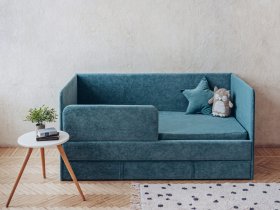 Диван-кровать Happy (бирюзовый) в Вьюнах - vyuny.mebel-nsk.ru | фото