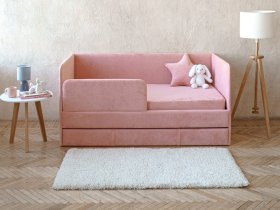 Диван-кровать Happy (коралловый) в Вьюнах - vyuny.mebel-nsk.ru | фото