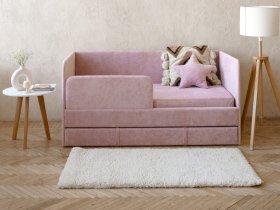 Диван-кровать Happy (розовый) в Вьюнах - vyuny.mebel-nsk.ru | фото