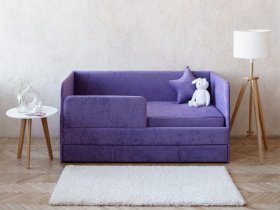 Диван-кровать Happy (сиреневый) в Вьюнах - vyuny.mebel-nsk.ru | фото