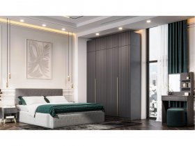 Гардеробная Эккервуд (графит) в Вьюнах - vyuny.mebel-nsk.ru | фото