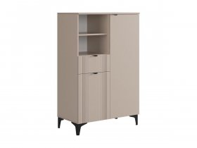 Комод 2 Рич (кашемир/фрапучино матовый/черный) в Вьюнах - vyuny.mebel-nsk.ru | фото