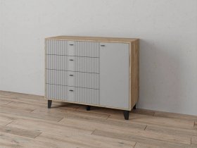 Комод «Катрин-13» (дуб крафт серый/серый) в Вьюнах - vyuny.mebel-nsk.ru | фото