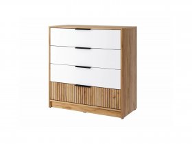 Комод КМ-001 Ивис (дуб крафт золотой/белый) в Вьюнах - vyuny.mebel-nsk.ru | фото