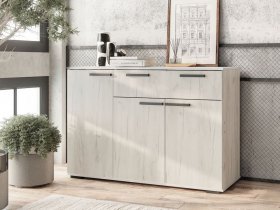 Комод Стандарт-4 NEW (дуб крафт белый) в Вьюнах - vyuny.mebel-nsk.ru | фото