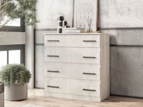 Комод Стандарт-6 NEW (дуб крафт белый) в Вьюнах - vyuny.mebel-nsk.ru | фото
