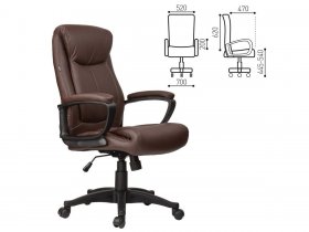 Кресло офисное BRABIX Enter EX-511, коричневое в Вьюнах - vyuny.mebel-nsk.ru | фото