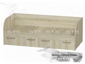 Кровать детская Сенди КР-01 (BTS) в Вьюнах - vyuny.mebel-nsk.ru | фото