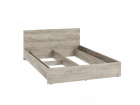 Кровать двухспальная КР-160 Ронда (дуб крафт серый) в Вьюнах - vyuny.mebel-nsk.ru | фото