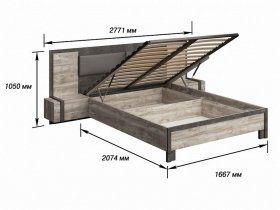 Кровать двуспальная 1,6м с под.мех. Клео в Вьюнах - vyuny.mebel-nsk.ru | фото