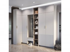 Модульная прихожая Пандора (кашемир/MF03) в Вьюнах - vyuny.mebel-nsk.ru | фото