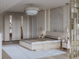 Модульная спальня Одетта (дуб эндгрей/меланж) в Вьюнах - vyuny.mebel-nsk.ru | фото