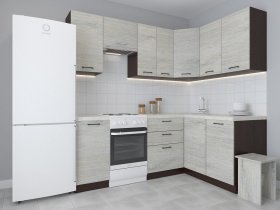 Модульная угловая кухня 1,4м*2,1м Лада (пикард) в Вьюнах - vyuny.mebel-nsk.ru | фото