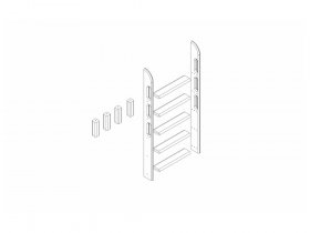Пакет №10 Прямая лестница и опоры для двухъярусной кровати Соня в Вьюнах - vyuny.mebel-nsk.ru | фото