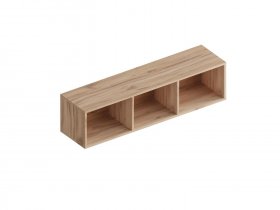 Полка настенная открытая Сицилия (дуб альпийский/тефия) в Вьюнах - vyuny.mebel-nsk.ru | фото