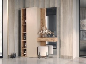 Прихожая Ева (кашемир/дуб вотан) в Вьюнах - vyuny.mebel-nsk.ru | фото