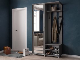Прихожая «Ларго-2» (графит серый) в Вьюнах - vyuny.mebel-nsk.ru | фото