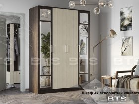 Шкаф четырехстворчатый Фиеста NEW (BTS) в Вьюнах - vyuny.mebel-nsk.ru | фото