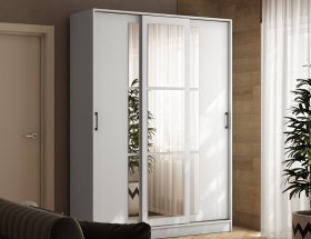 Шкаф-купе 1,6м «Стиль-2» (белый) в Вьюнах - vyuny.mebel-nsk.ru | фото