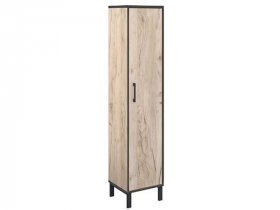 Шкаф-пенал Шк031.0 Гермес лофт (дуб крафт серый) в Вьюнах - vyuny.mebel-nsk.ru | фото