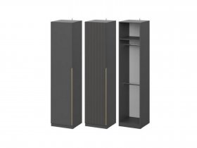 Шкаф ШК-50 Эккервуд (графит) в Вьюнах - vyuny.mebel-nsk.ru | фото