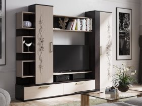 Стенка «Дакота» (венге/дуб молочный) в Вьюнах - vyuny.mebel-nsk.ru | фото