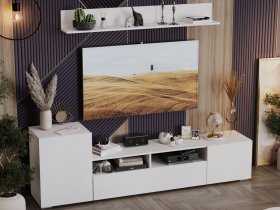 Стенка «Сильвия» (белый ясень) в Вьюнах - vyuny.mebel-nsk.ru | фото