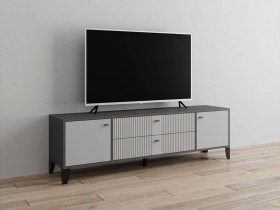 Тумба под ТВ Парус-10 (графит/светло-серый) в Вьюнах - vyuny.mebel-nsk.ru | фото