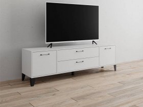 Тумба под ТВ Парус-13 (белый) в Вьюнах - vyuny.mebel-nsk.ru | фото