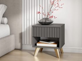 Тумба прикроватная Эккервуд (графит) в Вьюнах - vyuny.mebel-nsk.ru | фото